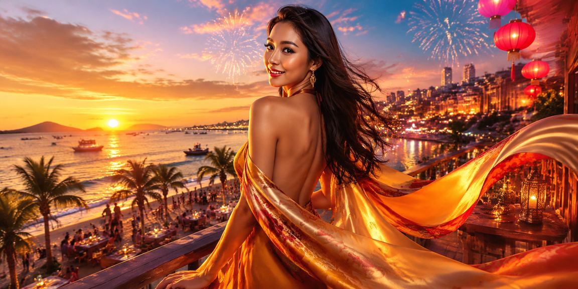 Không gian cá cược sôi động tại bãi biển Sài Gòn với người dùng trên điện thoại